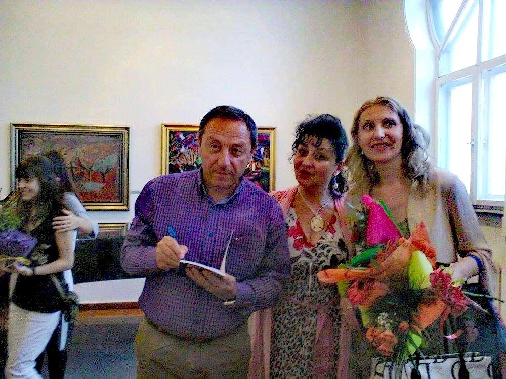 With readers at a book launch